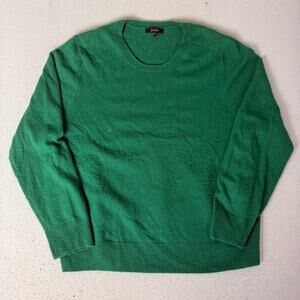 Quince Women’s XL Green 100% Mongolian Cashmere Crewneck Sweater Pullover